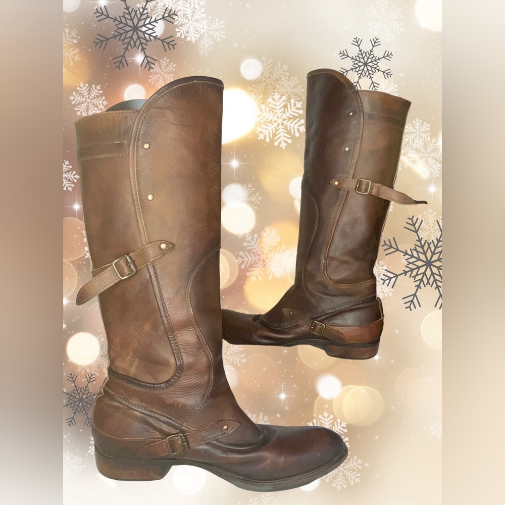 Super Area Forte Riding Boots Natural Italian Leather EU 37/US 6.5 Low Heel